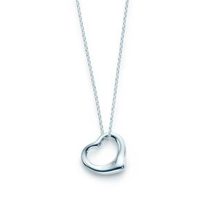 Tiffany Sterling Silver Open Heart Necklace